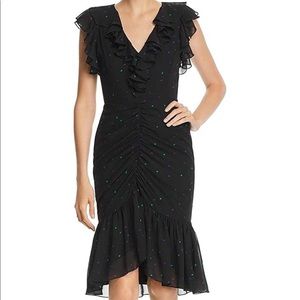 Wayf NWT black polka dot dress